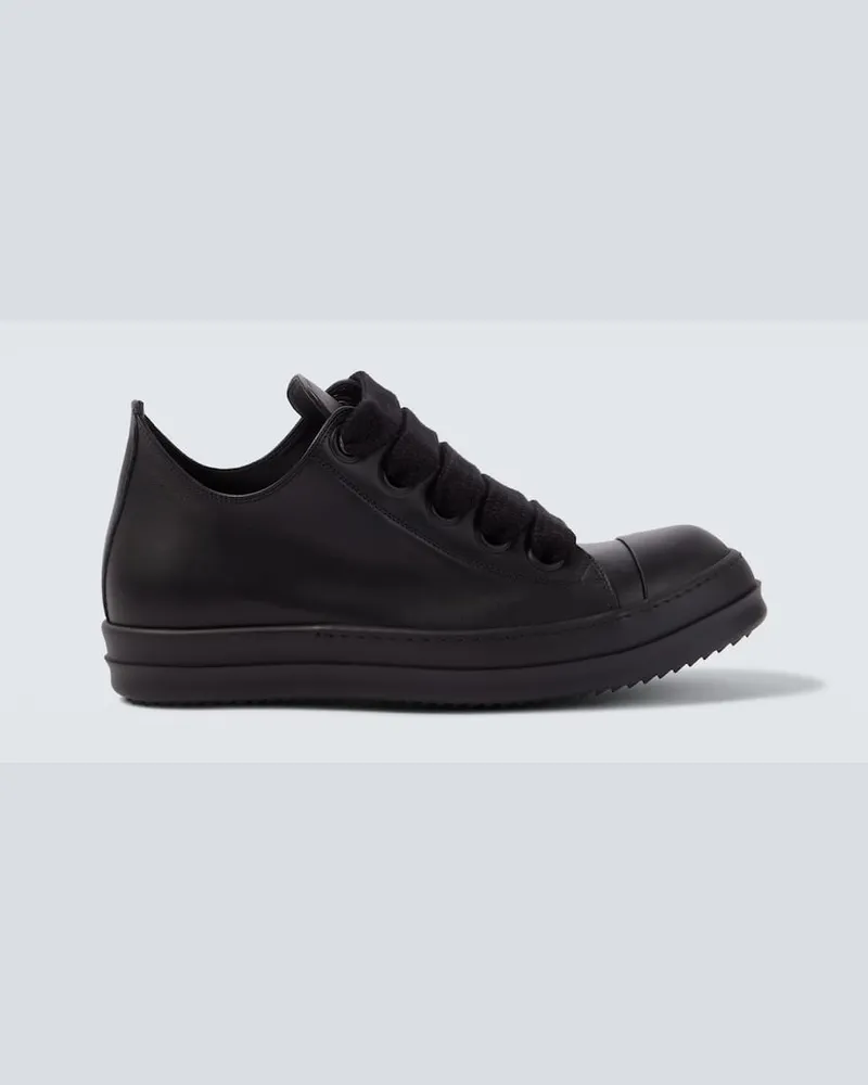 Rick Owens Sneakers Jumbolace aus Leder Schwarz