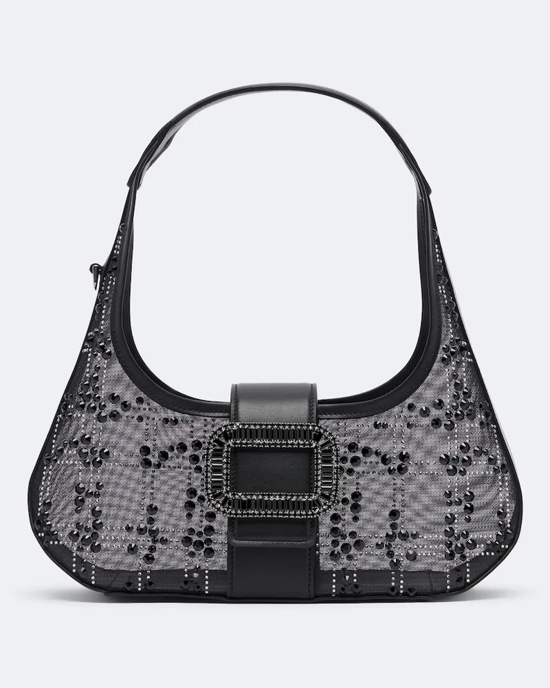 Roger Vivier Verzierte Henkeltasche Pilgrim Mini Schwarz