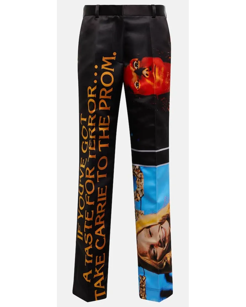 J.W.Anderson Bedruckte Hose aus Satin Multicolor
