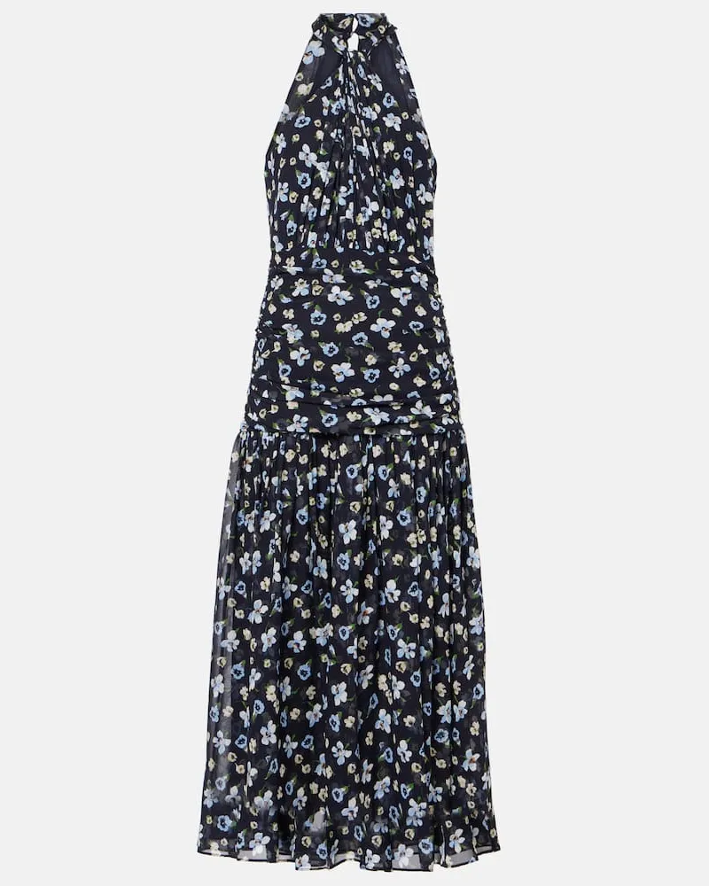 Veronica Beard Midikleid Brock aus Seide Multicolor