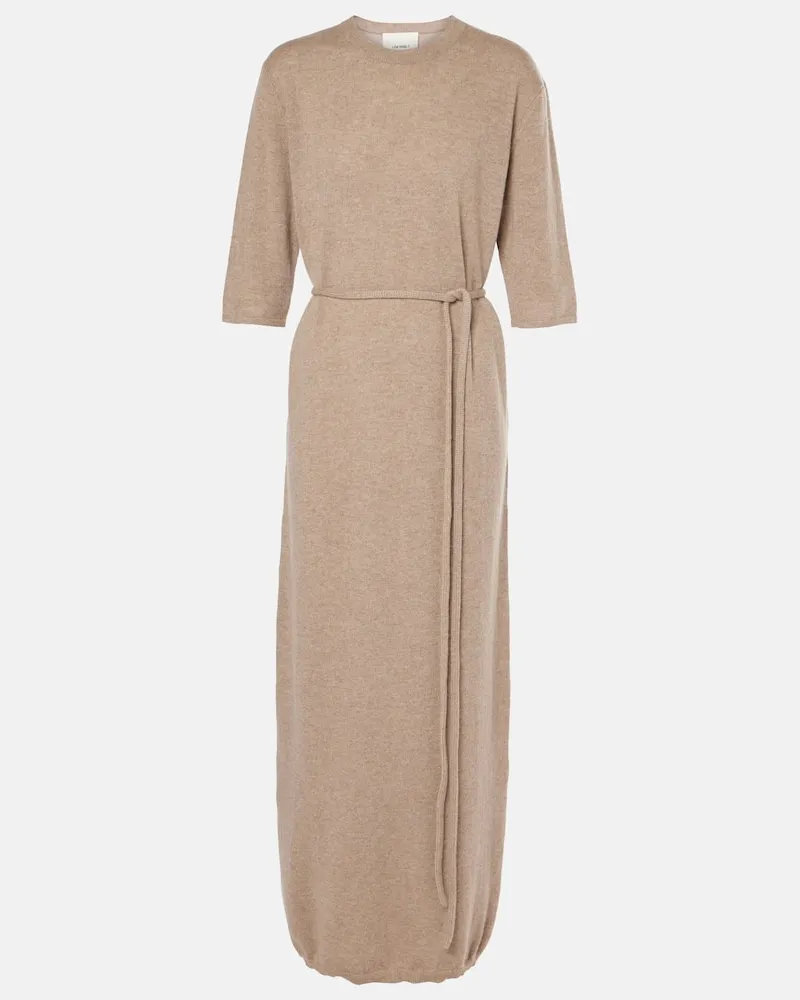 Lisa Yang Maxikleid Tilde aus Kaschmir Beige