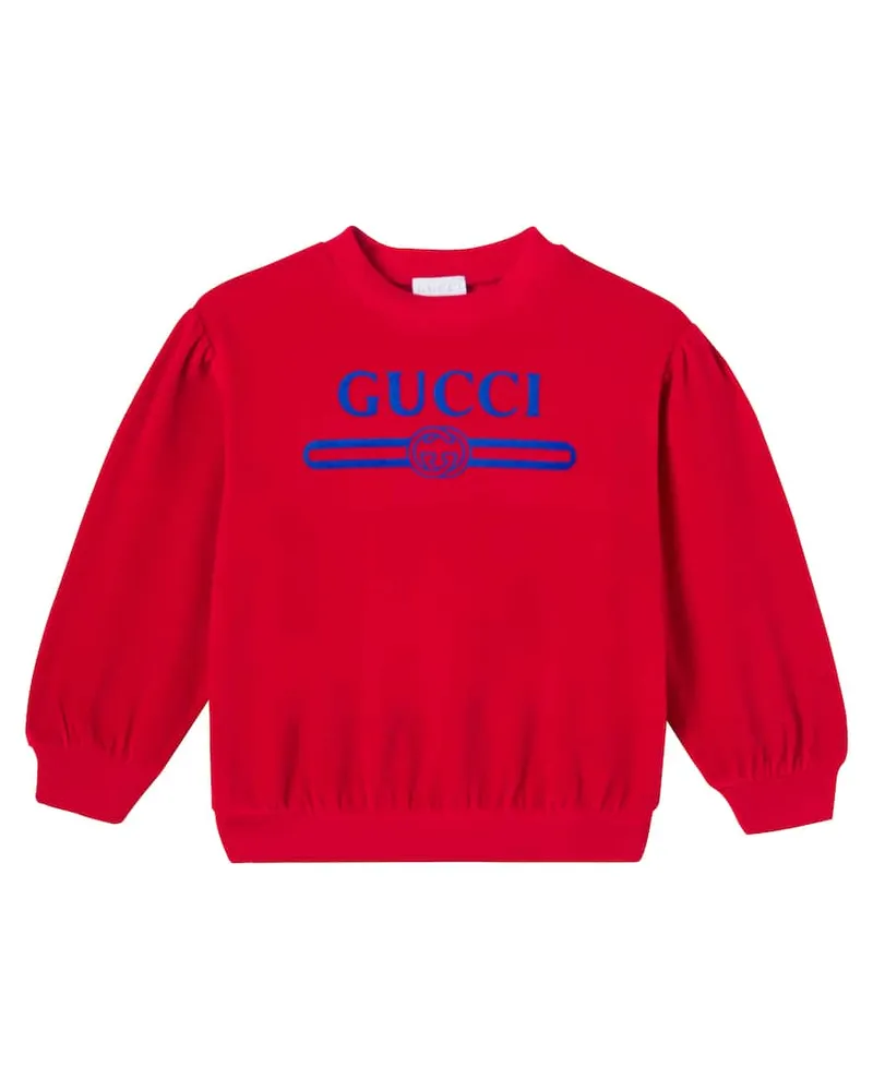 Gucci Sweatshirt aus Samt Rot