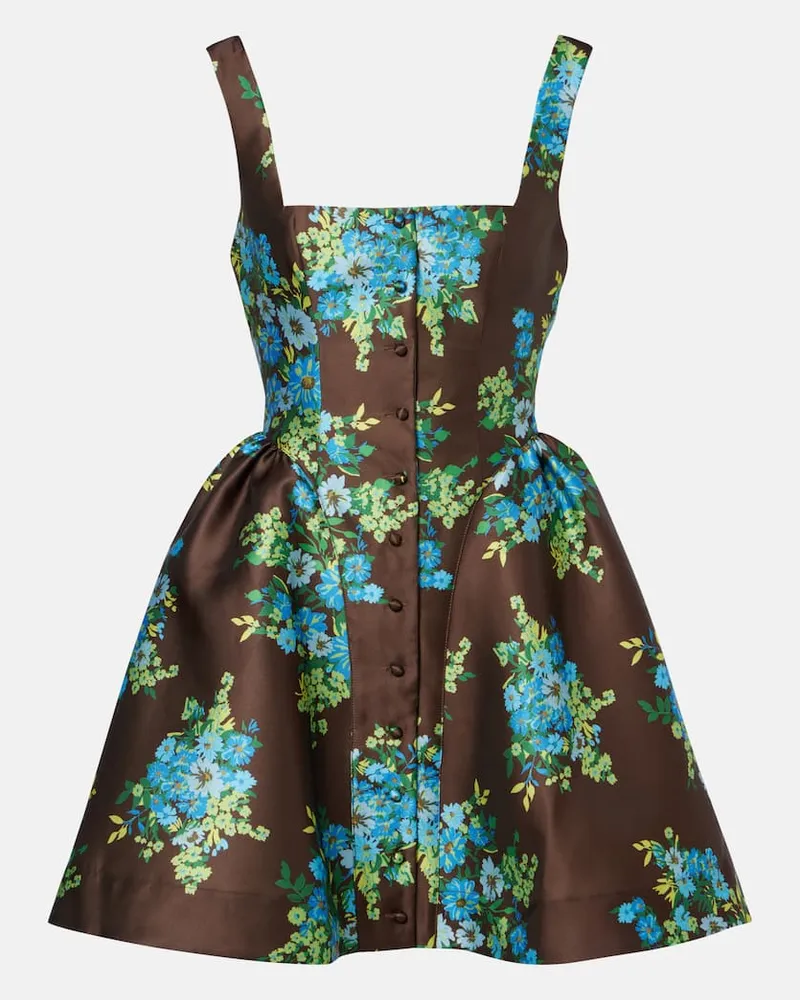 ALEMAIS Alémais Minikleid aus Satin Braun