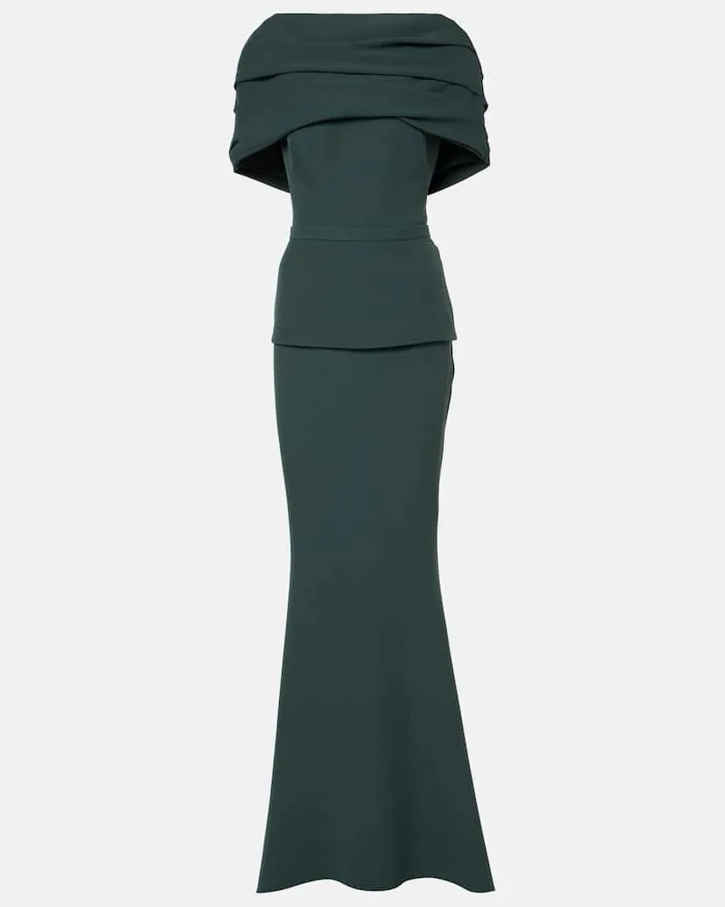 Safiyaa Robe aus Crêpe Grün