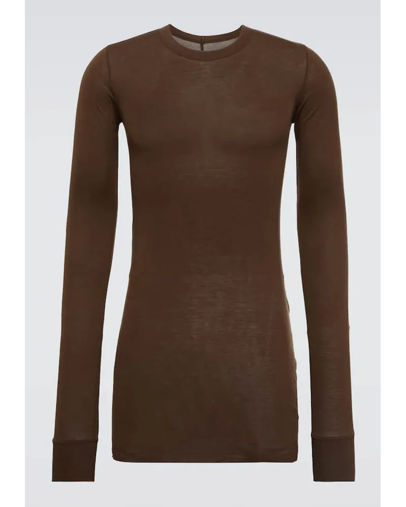 Rick Owens Longsleeve aus Jersey Braun