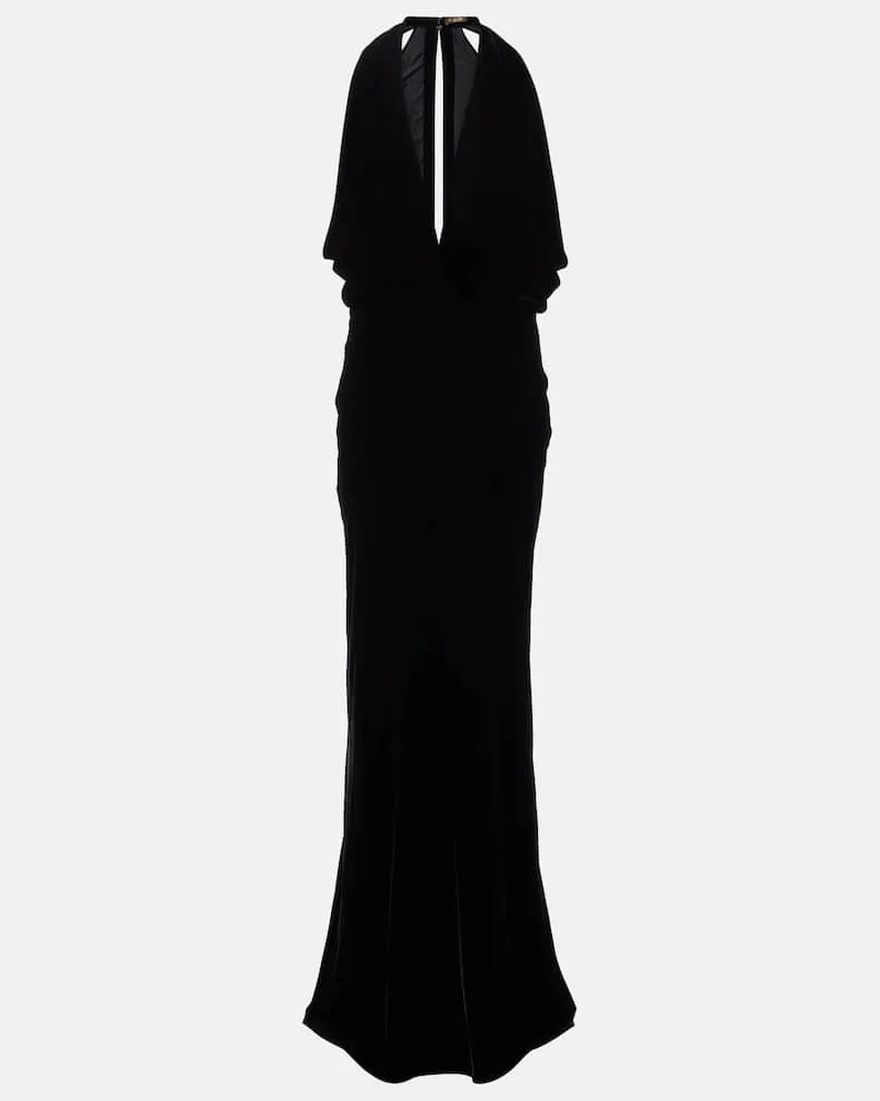 Loro Piana Robe Roxy aus Samt Schwarz