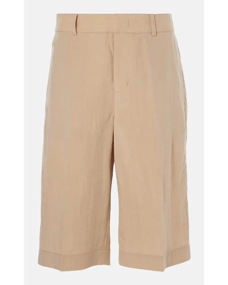 Vince Mid-Rise Shorts Beige