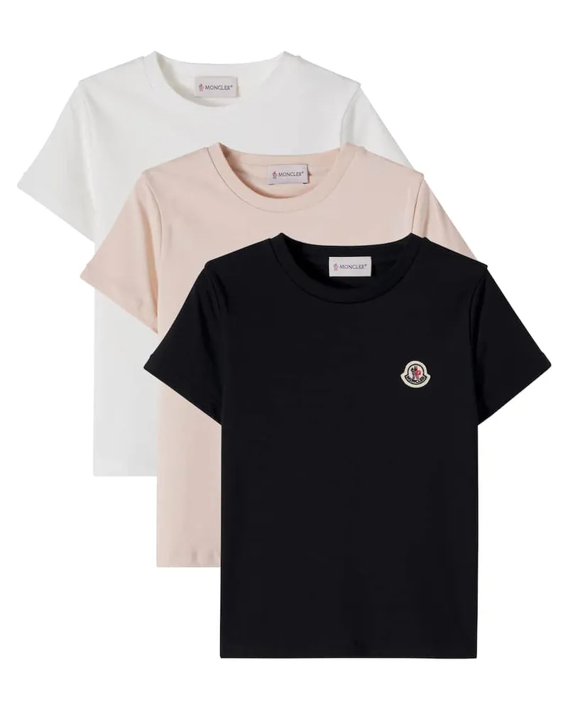 Moncler Set aus drei T-Shirts aus Baumwoll-Jersey Multicolor