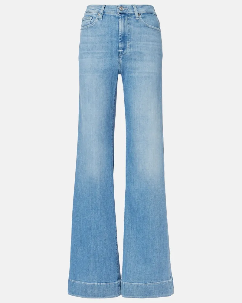 7 for all mankind High-Rise Wide-Leg Jeans Blau