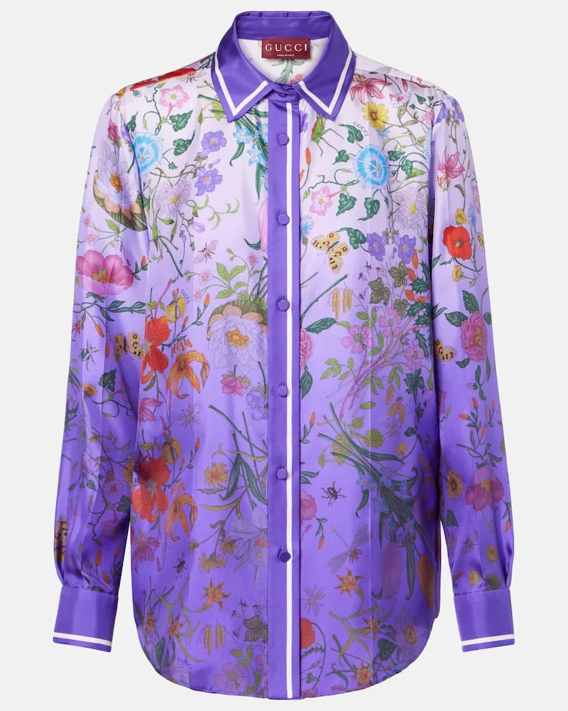 Gucci Bluse aus Seide Violett