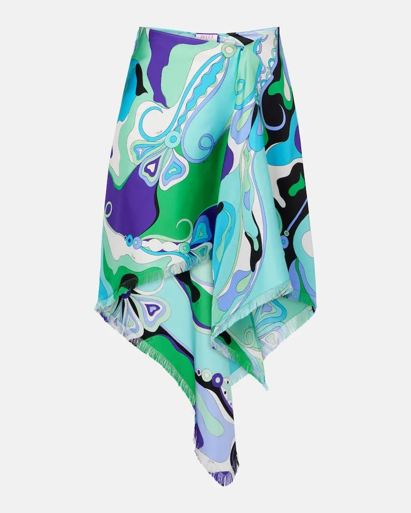 Emilio Pucci Minirock Orchidee aus Seide Multicolor