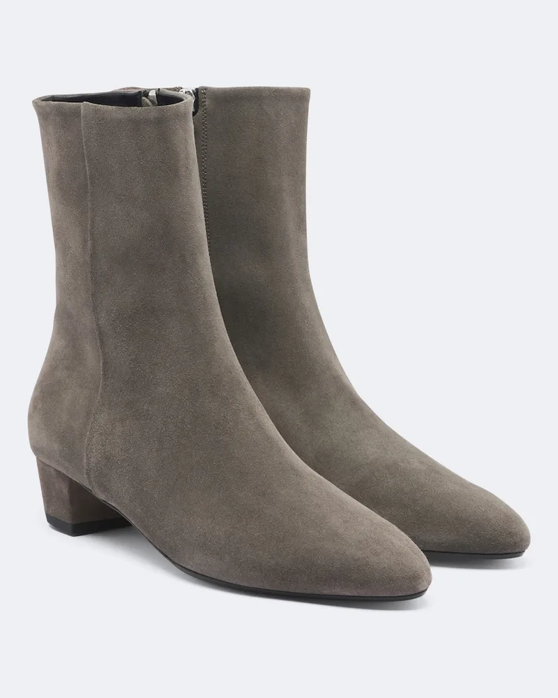 aeyde Ankle Boots Yasmin aus Veloursleder Grau
