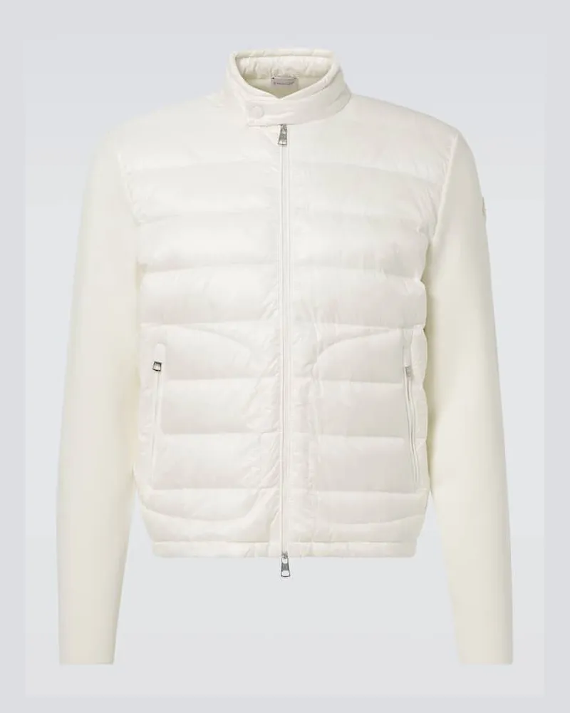 Moncler Daunenjacke aus Schurwolle Weiß