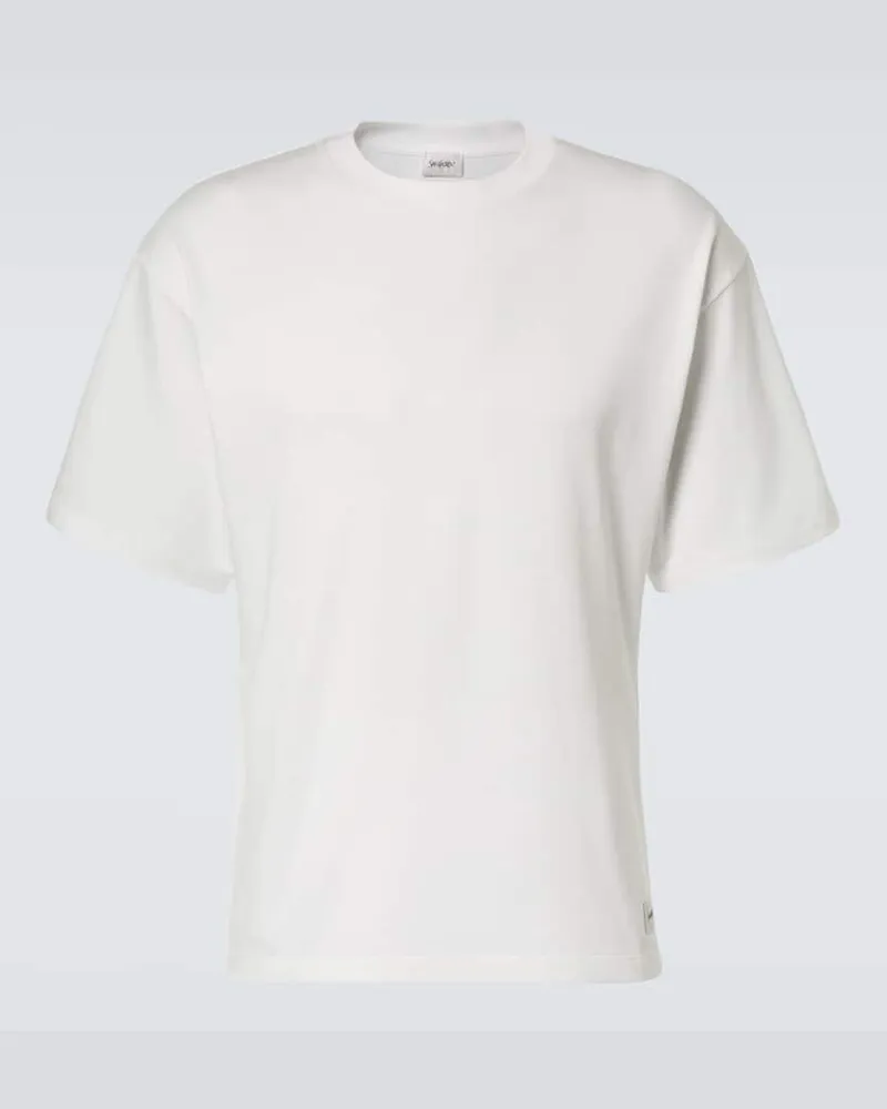 Saint Laurent T-Shirt aus Jersey Weiß