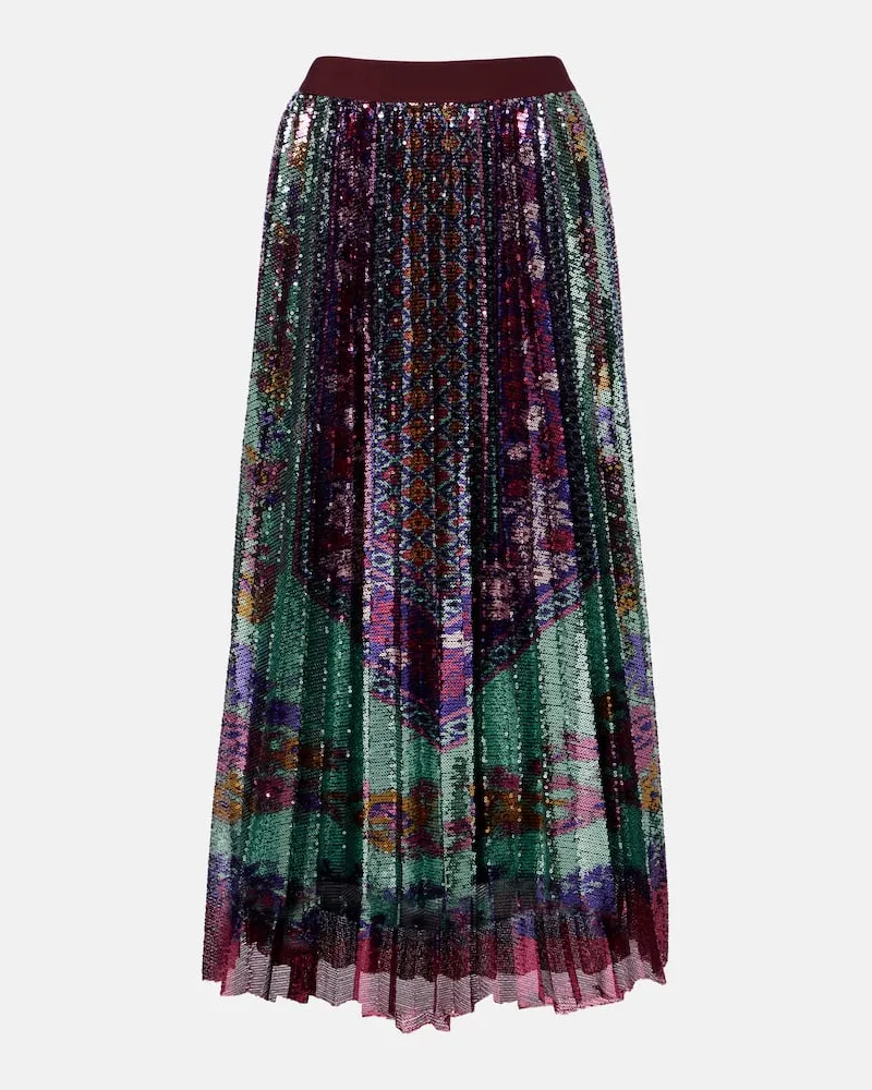 La DoubleJ Midirock Accordian mit Pailletten Multicolor