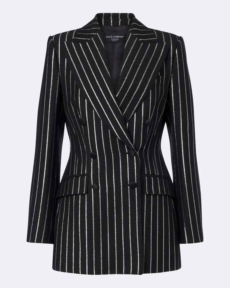 Dolce & Gabbana Blazer aus einem Wollgemisch Schwarz