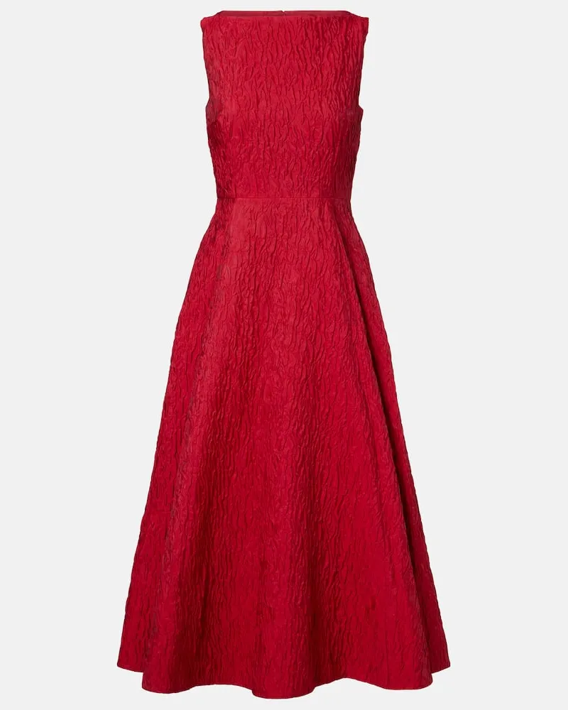 Roksanda Ilincic Midikleid Tera aus Cloqué Rot