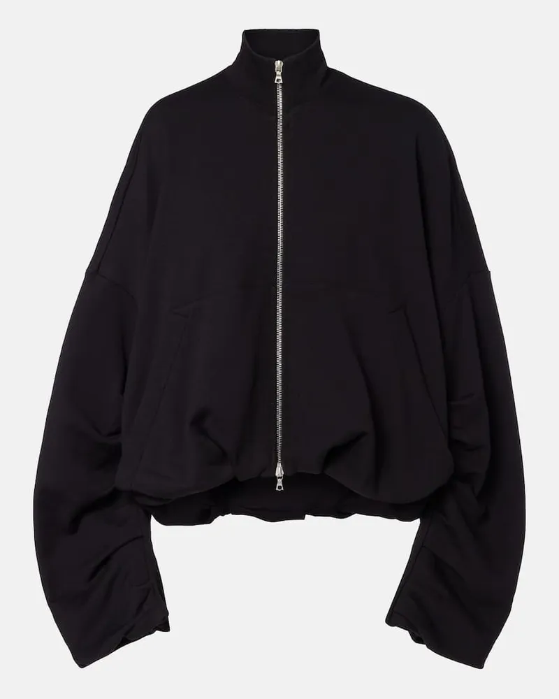 Dries van Noten Sweatshirt aus Baumwoll-Jersey Schwarz