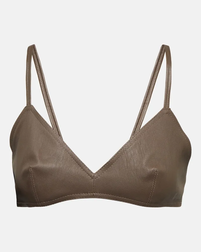 THE MANNEI Bralette Sierra aus Leder Braun