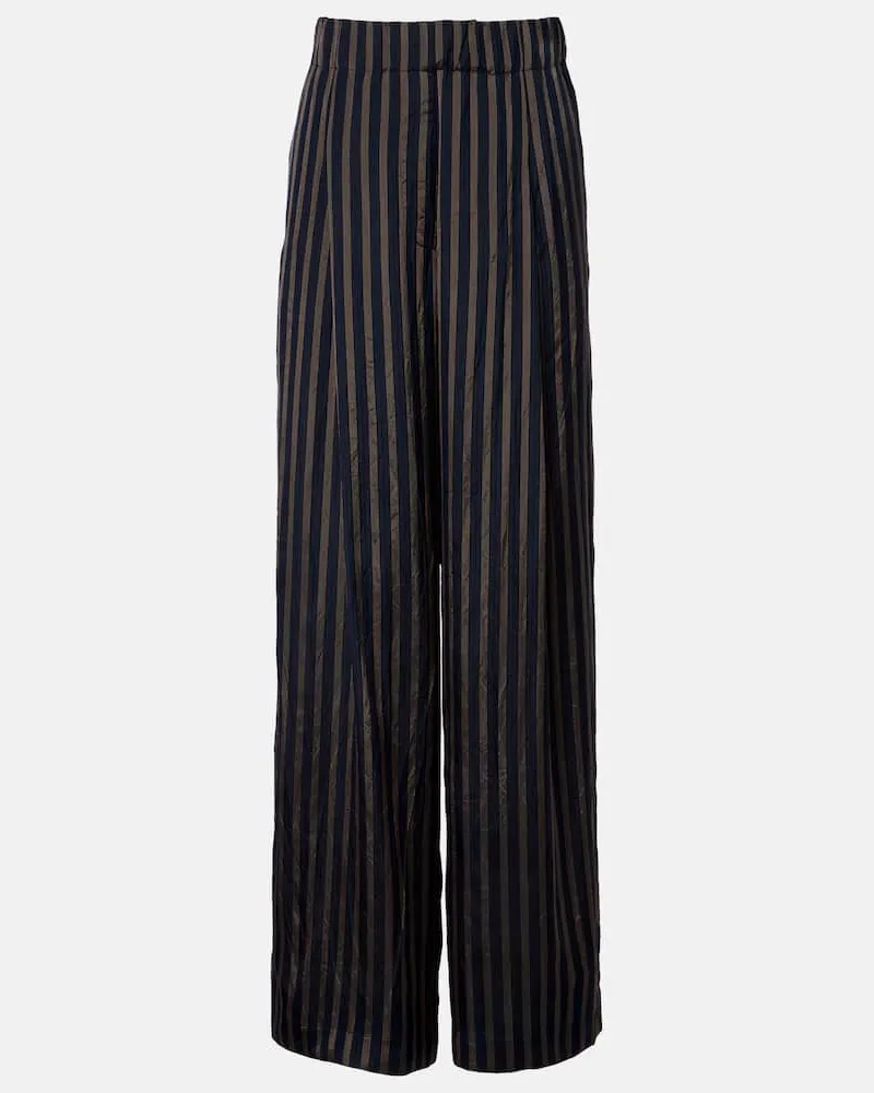 Dries van Noten Weite Hose Blau