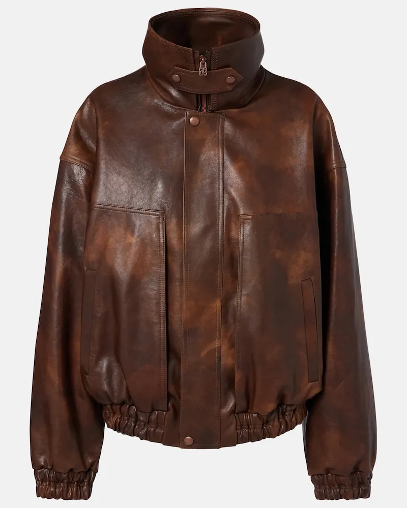 Magda Butrym Blouson aus Leder Braun