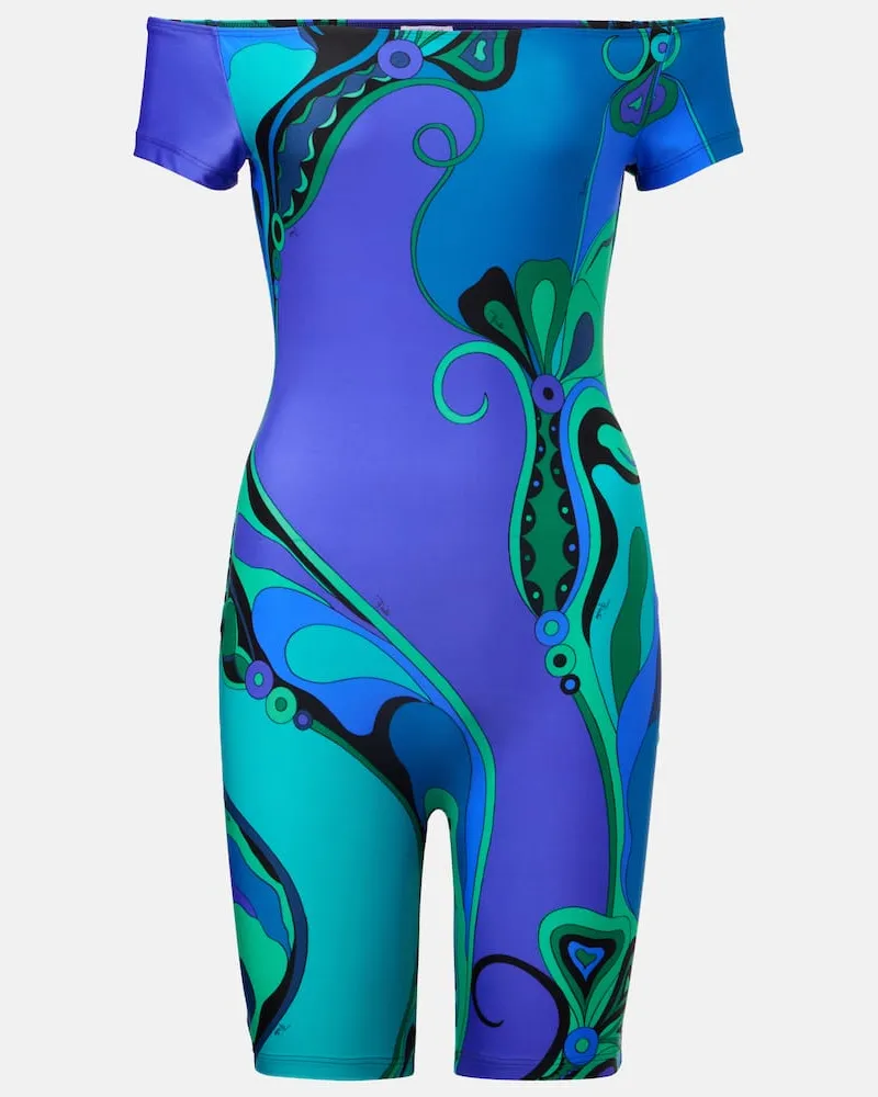 Emilio Pucci Bodysuit Orchidee Blau