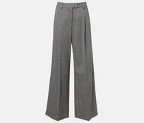 Hose Monili aus einem Wollgemisch mit Fischgrätmuster