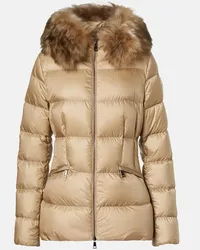 Moncler Daunenjacke Boed mit Shearling Beige