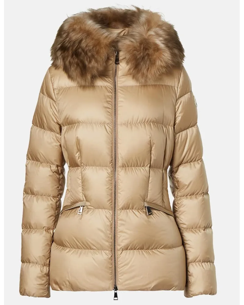 Moncler Daunenjacke Boed mit Shearling Beige