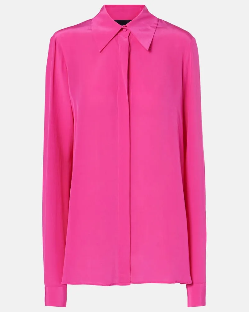COSTARELLOS Bluse Keltie aus Crêpe de Chine aus Seide Rosa