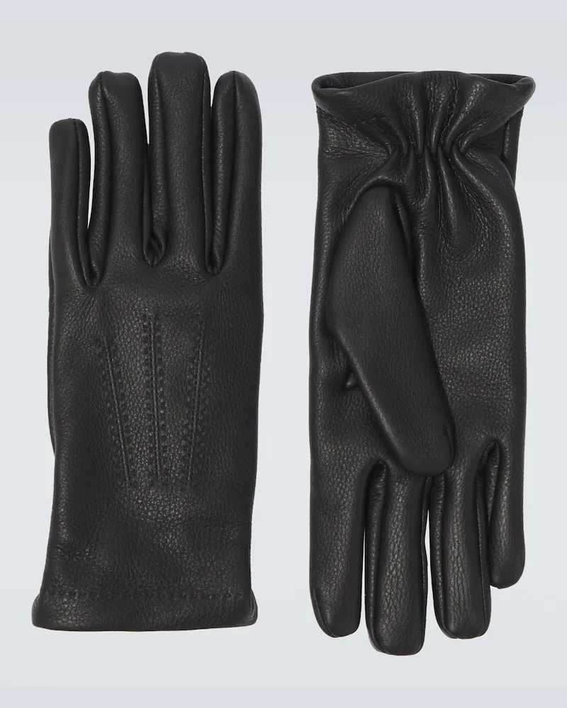 LARDINI Handschuhe aus Leder Schwarz
