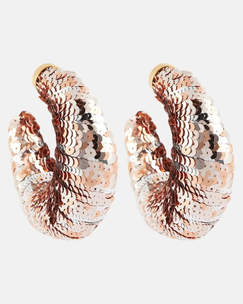 Tom Ford Clip-Ohrringe Croissant mit Pailletten Metallic