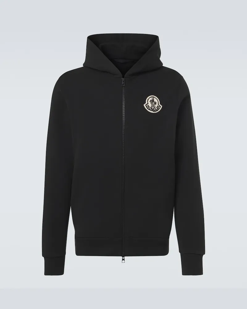 Moncler Kapuzenjacke aus Baumwolle Schwarz