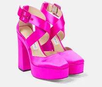 Plateau-Pumps Gaia aus Satin