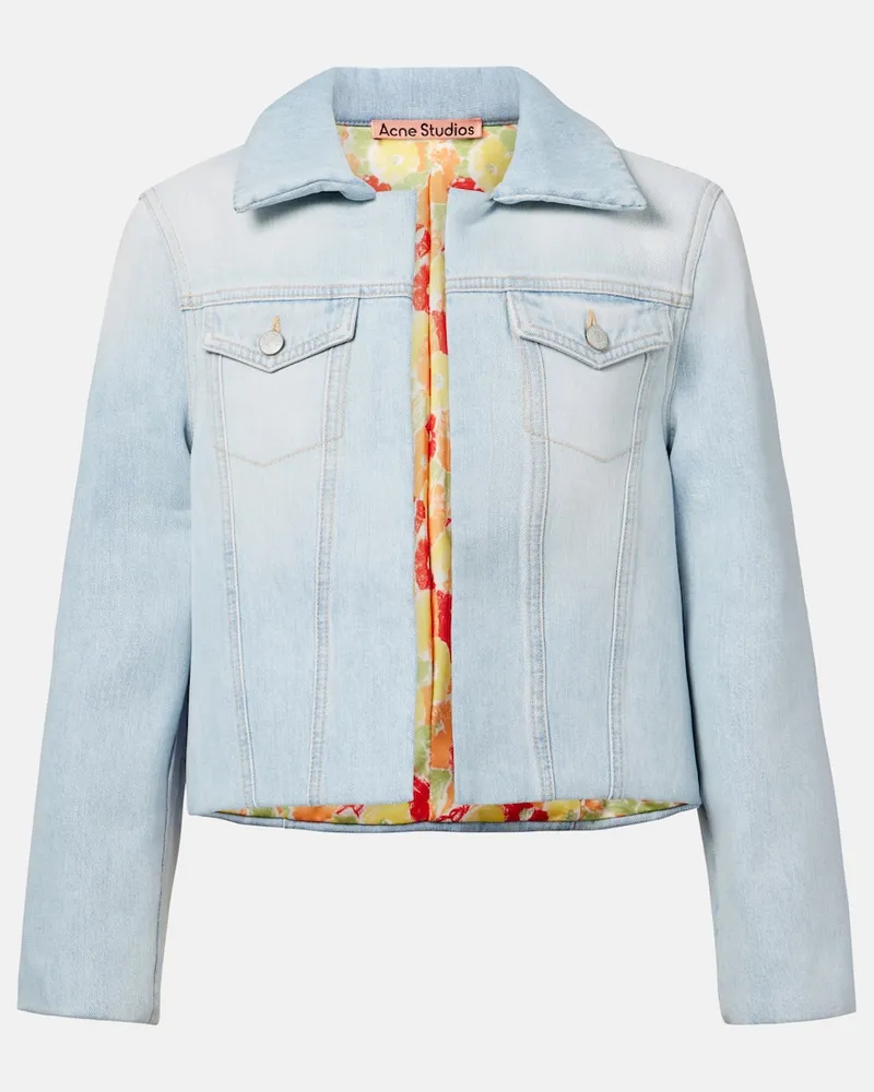 Acne Studios Wattierte Jeansjacke Blau