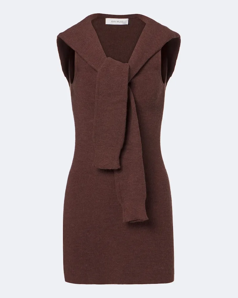 Aya Muse Minikleid Vao Braun