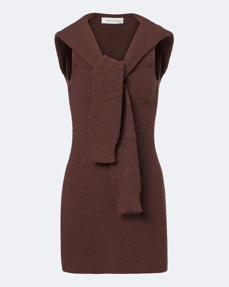 Aya Muse Minikleid Vao Braun