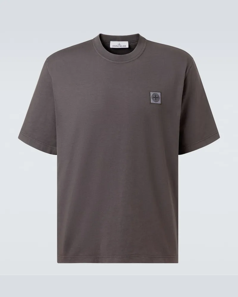 Stone Island T-Shirt 2100025 Compass aus Baumwoll-Jersey Grau