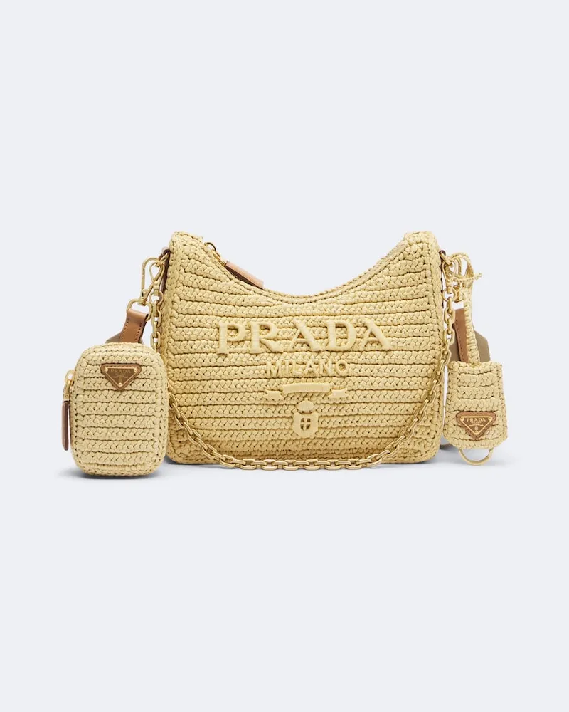 Prada Schultertasche Re-Edition 2005 Mini Beige