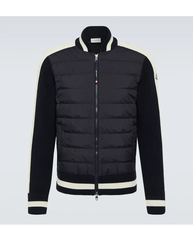 Moncler Daunenjacke mit Baumwolle Blau