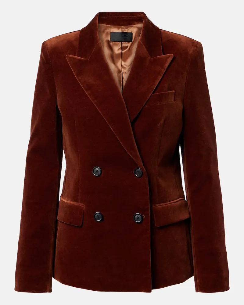 Nili Lotan Blazer Veda aus Samt Braun