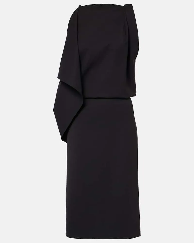 Proenza Schouler Midikleid Elena aus einem Wollgemisch Schwarz