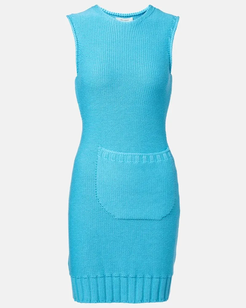 J.W.Anderson Minikleid aus Baumwolle und Wolle Blau