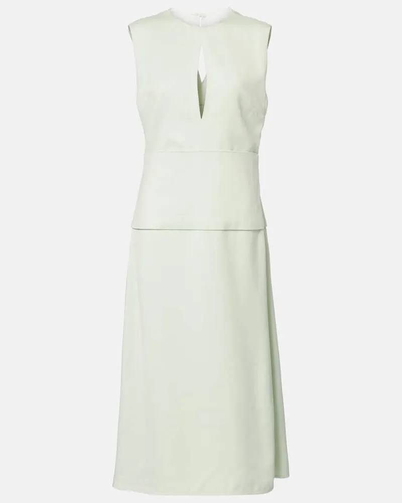 Jil Sander Midikleid aus Satin Beige