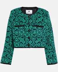 Marine Serre Cropped-Jacke aus Jacquard Multicolor