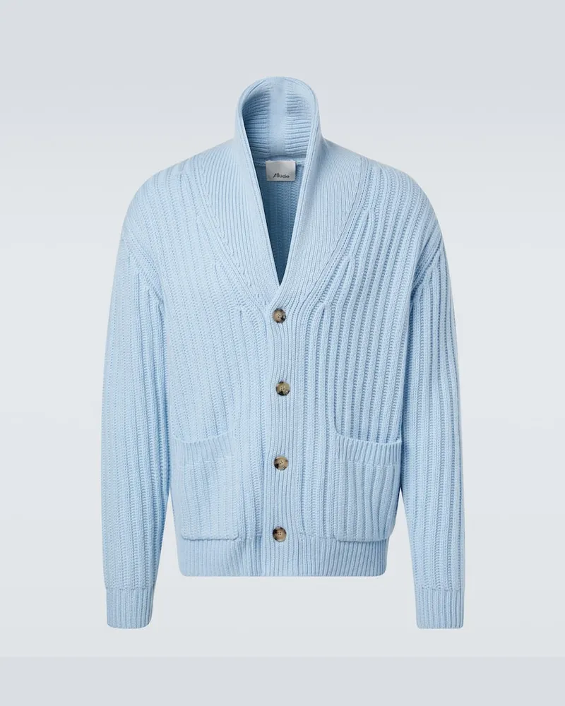 ALLUDE Cardigan aus Wolle und Kaschmir Blau