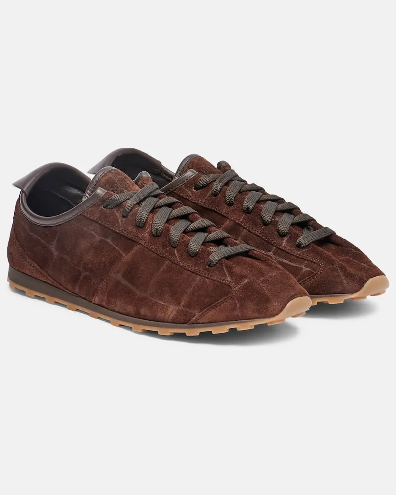 Jacquemus Sneakers Tennis aus Veloursleder Braun
