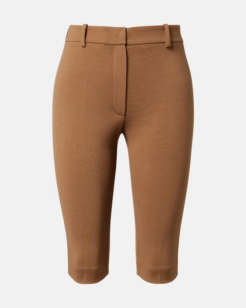 Magda Butrym Capri Hose aus Strick Beige