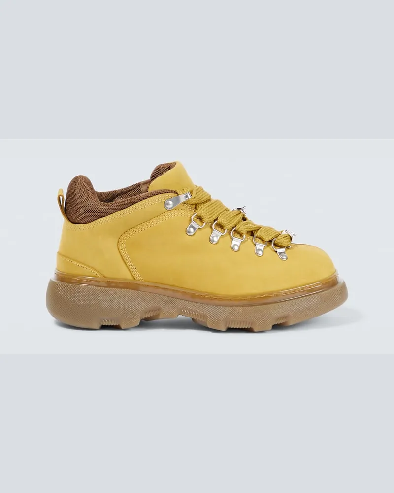 Burberry Schnürstiefel aus Leder Gelb