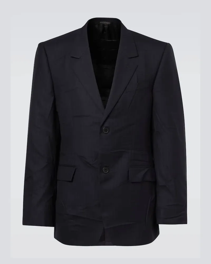 Balenciaga Blazer aus Wolle Blau